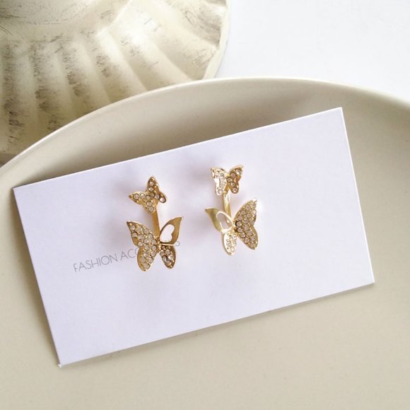 💕Last One 💙Duo Butterfly Earrings - Picture 6 of 8